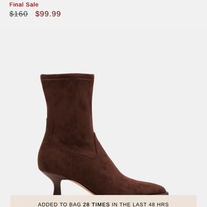 Dolce Vita Arya Dark Brown Suede Ankle Boots